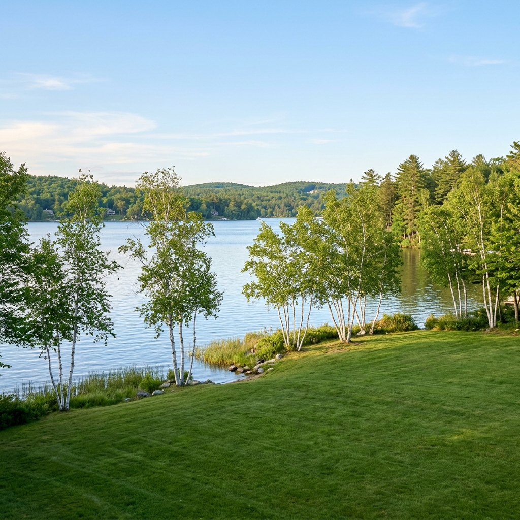 Ooty lakeside land plot with birch trees
